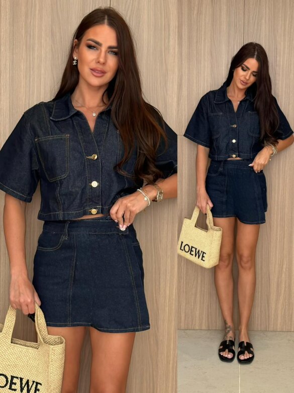 Komplet 2w1 Lucyo jeans ciemnoniebieski 