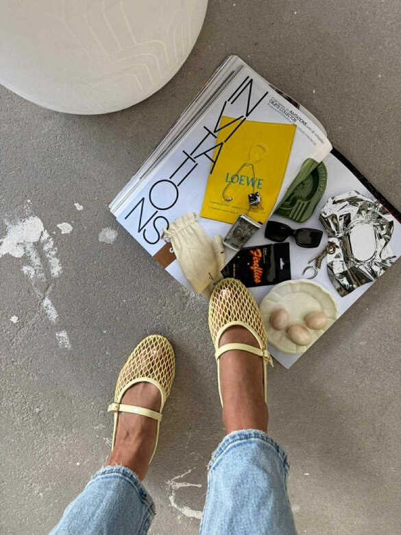 Baleriny Nesso butter yellow 