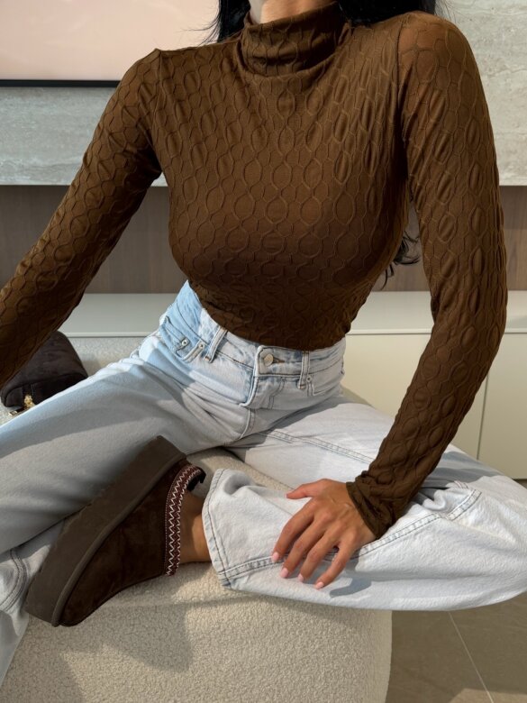 Body Kelzy marszczone czekoladowe 