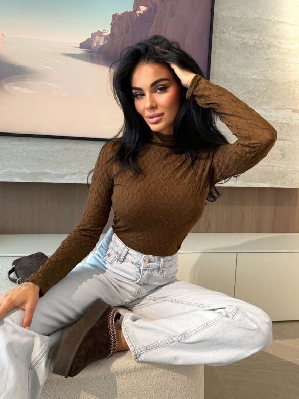 Body Kelzy marszczone czekoladowe 