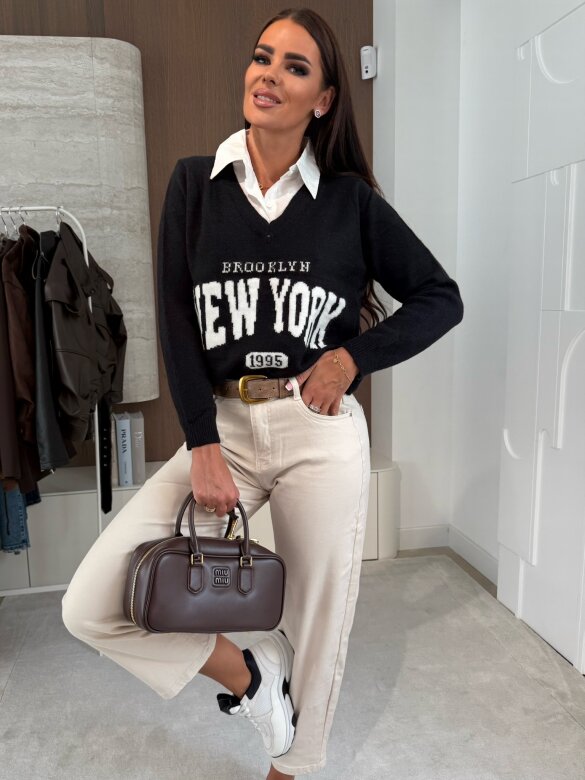 Sweter New York czarny 