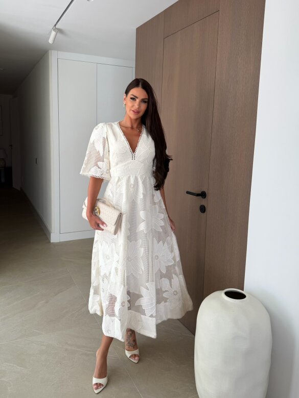 Sukienka Moonflower maxi ecru