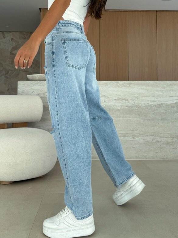 Spodnie Collier jeans jasnoniebieskie
