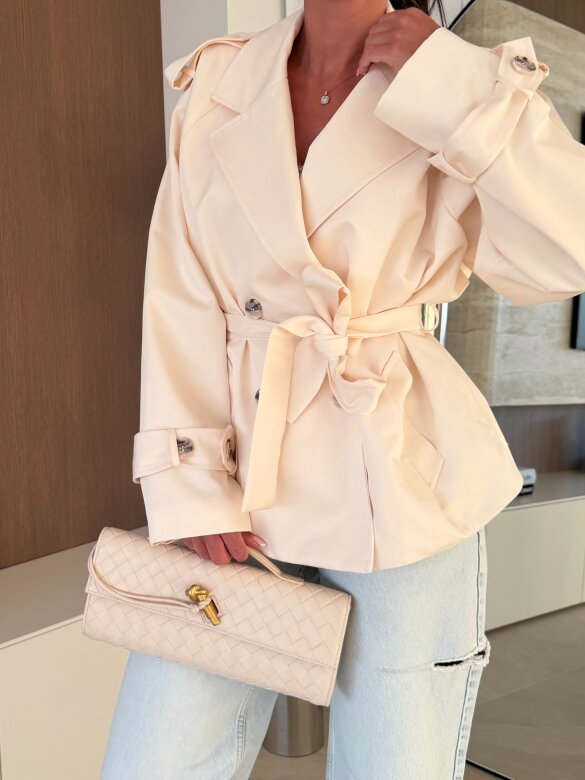 Trench Coat Nolly with belt vanilla