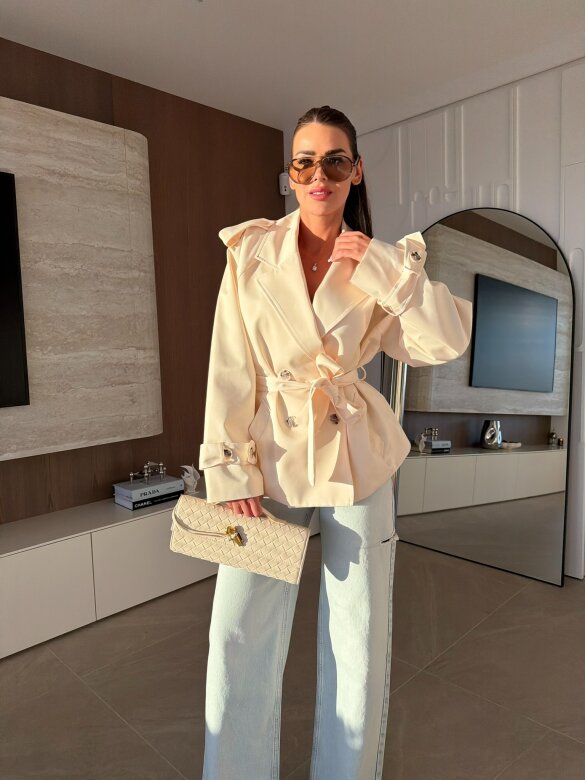 Trench Coat Nolly with belt vanilla