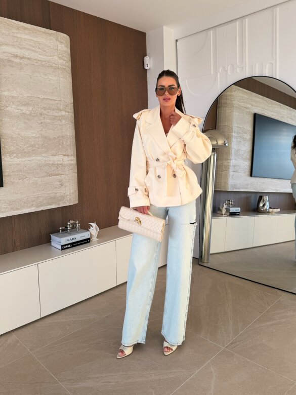 Trench Coat Nolly with belt vanilla