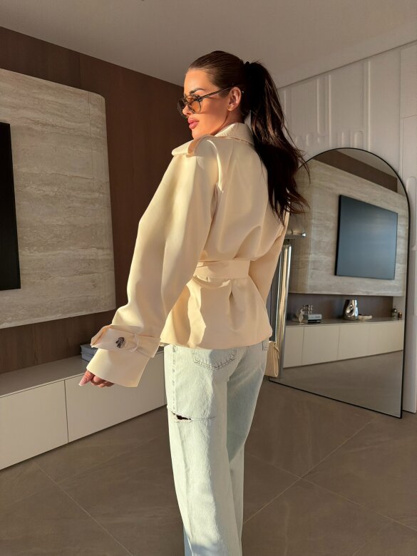 Trench Coat Nolly with belt vanilla
