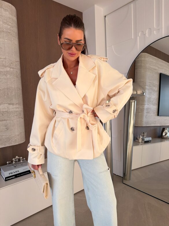 Trench Coat Nolly with belt vanilla