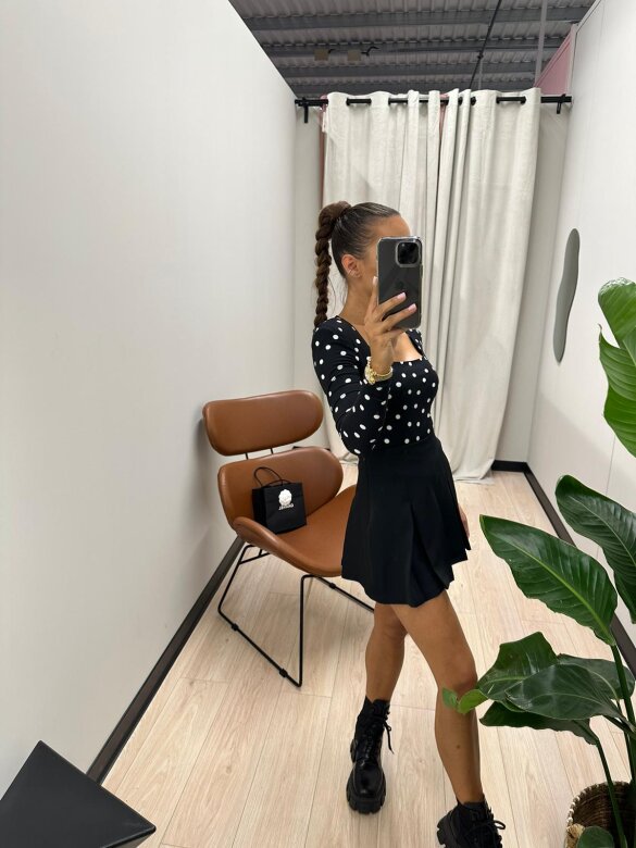 Body Ramo De Rosas w print czarno-białe