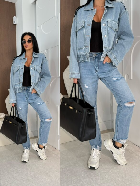 Spodnie Dellice jeans niebieskie 