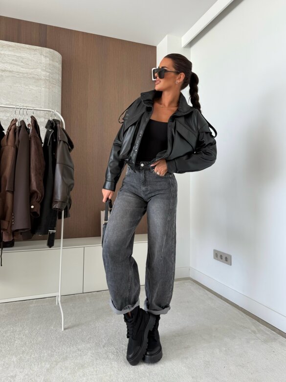 Spodnie Haster jeans grafitowe