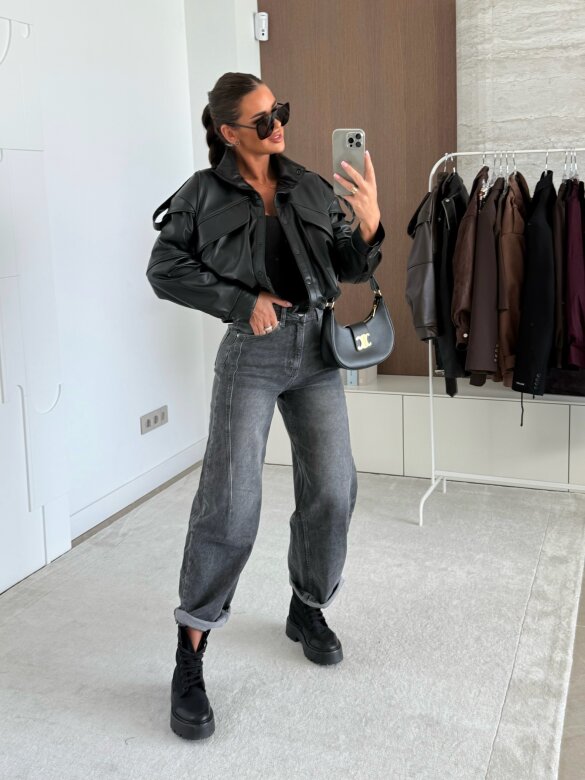 Spodnie Haster jeans grafitowe