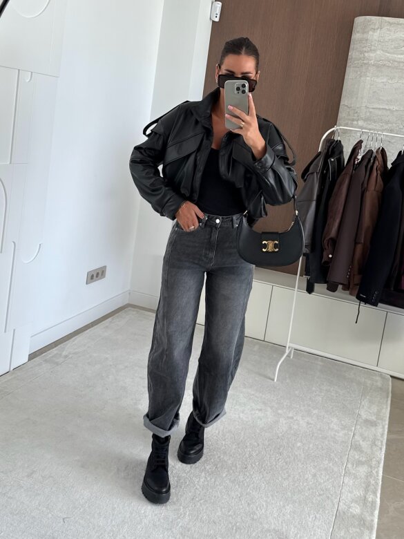 Spodnie Haster jeans grafitowe