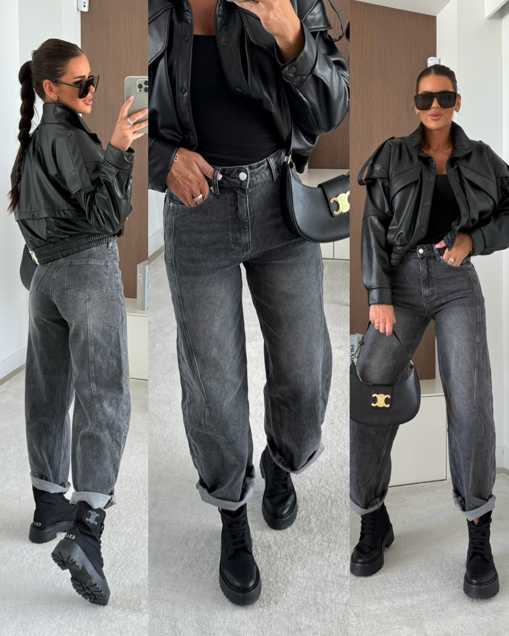 Spodnie Haster jeans grafitowe