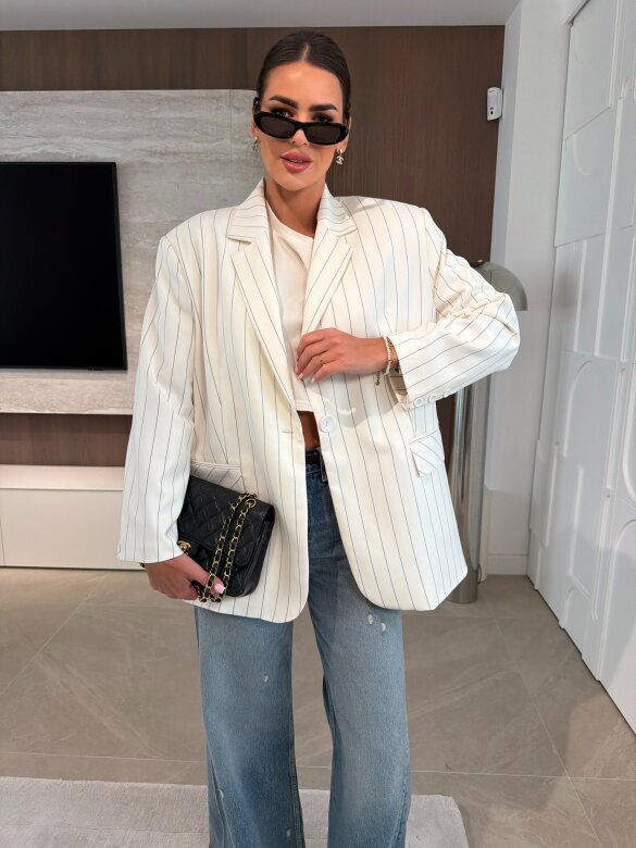 Marynarka Flamenco w paski waniliowa 