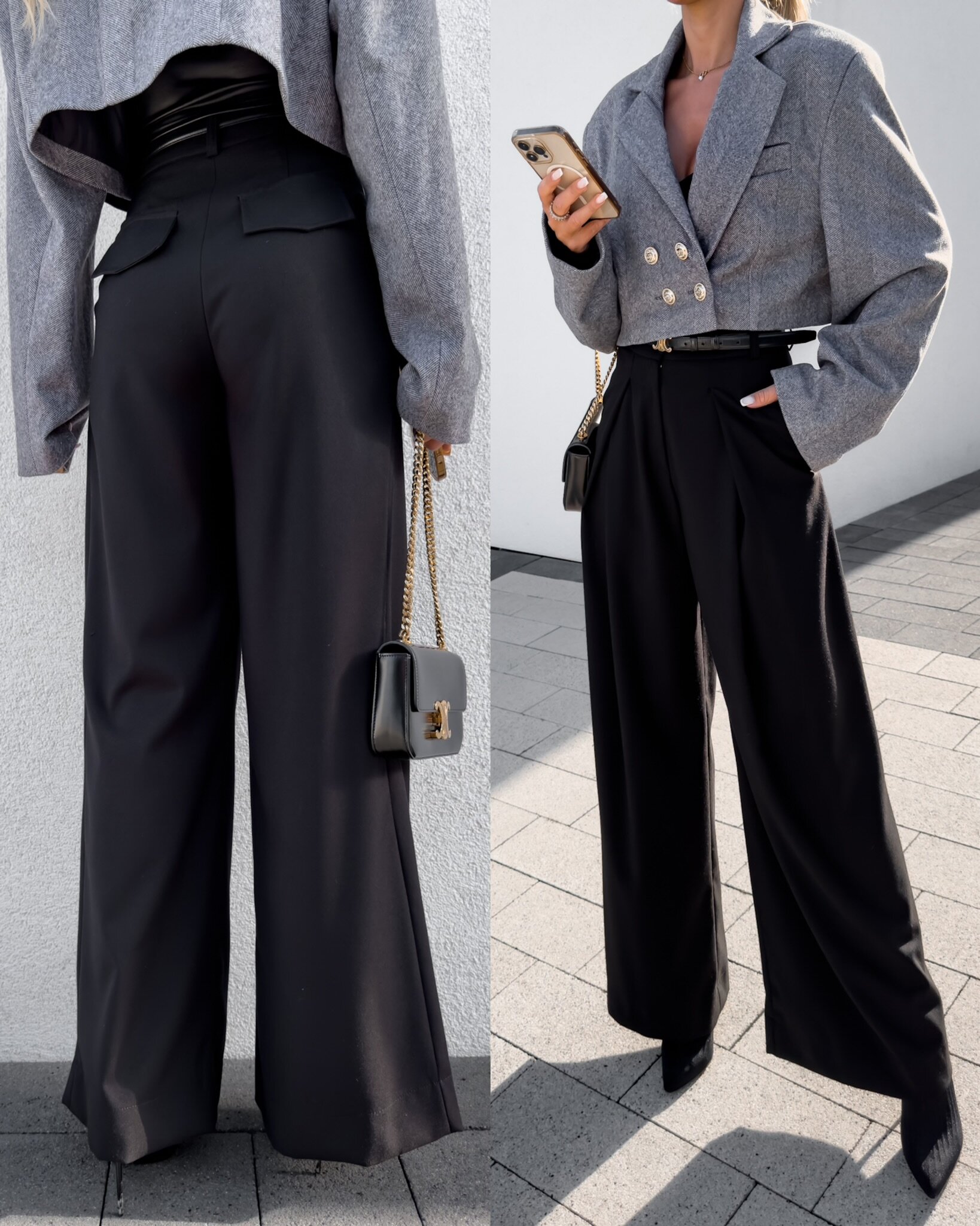 Spodnie Jean elegant czarne