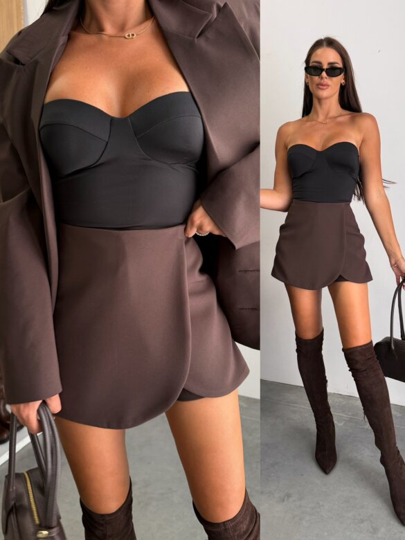 Spódniczko-szorty Staffy czekoladowe 