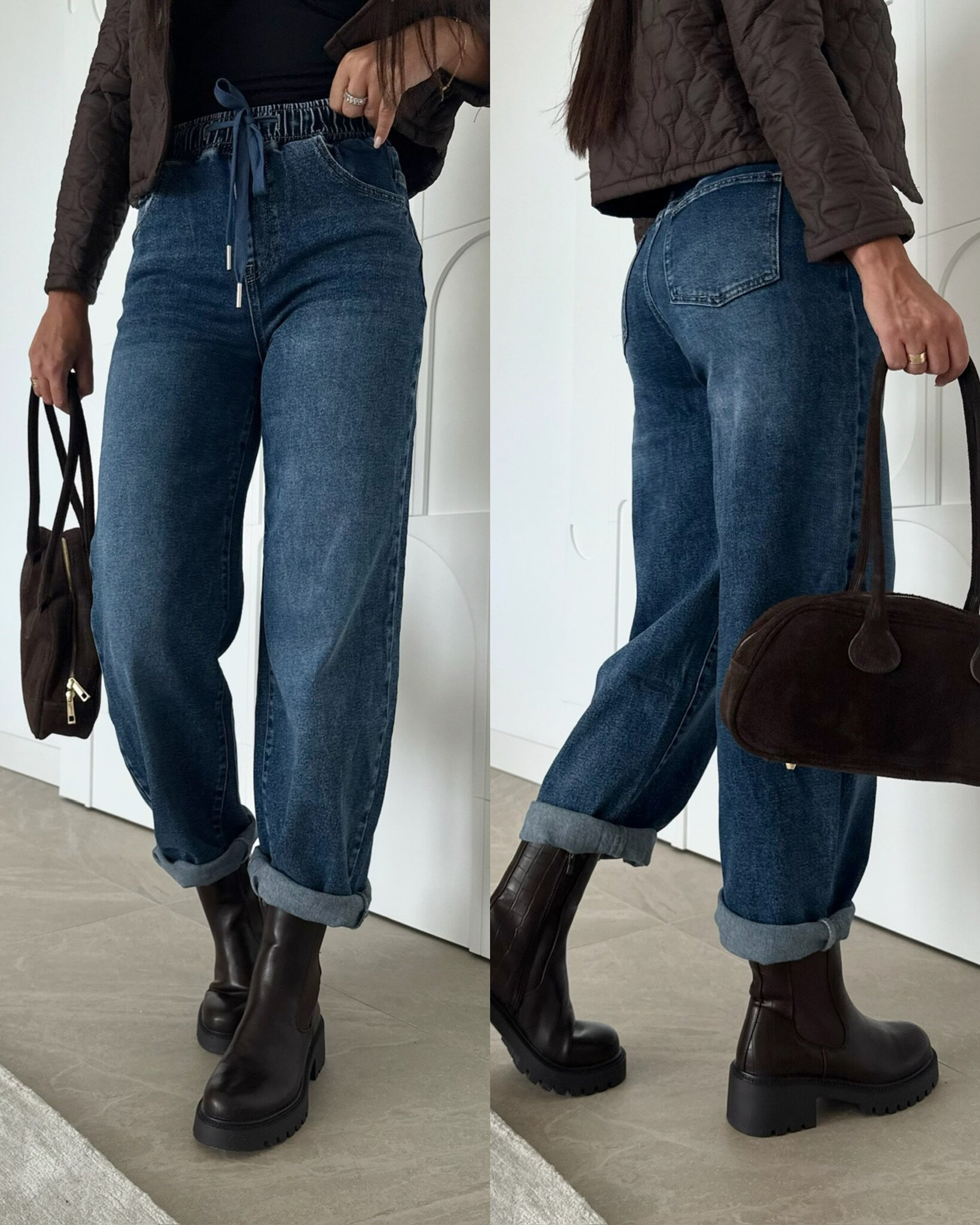 Spodnie Tisa jeans ciemnoniebieskie 