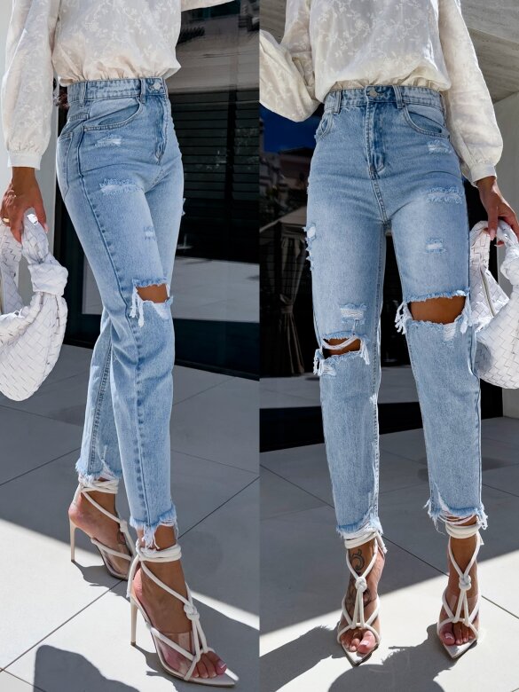 Spodnie Milaro jeans jasnoniebieskie