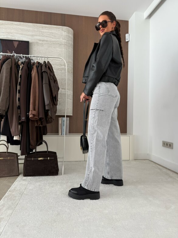 Spodnie Romi jeans jasnoszare 