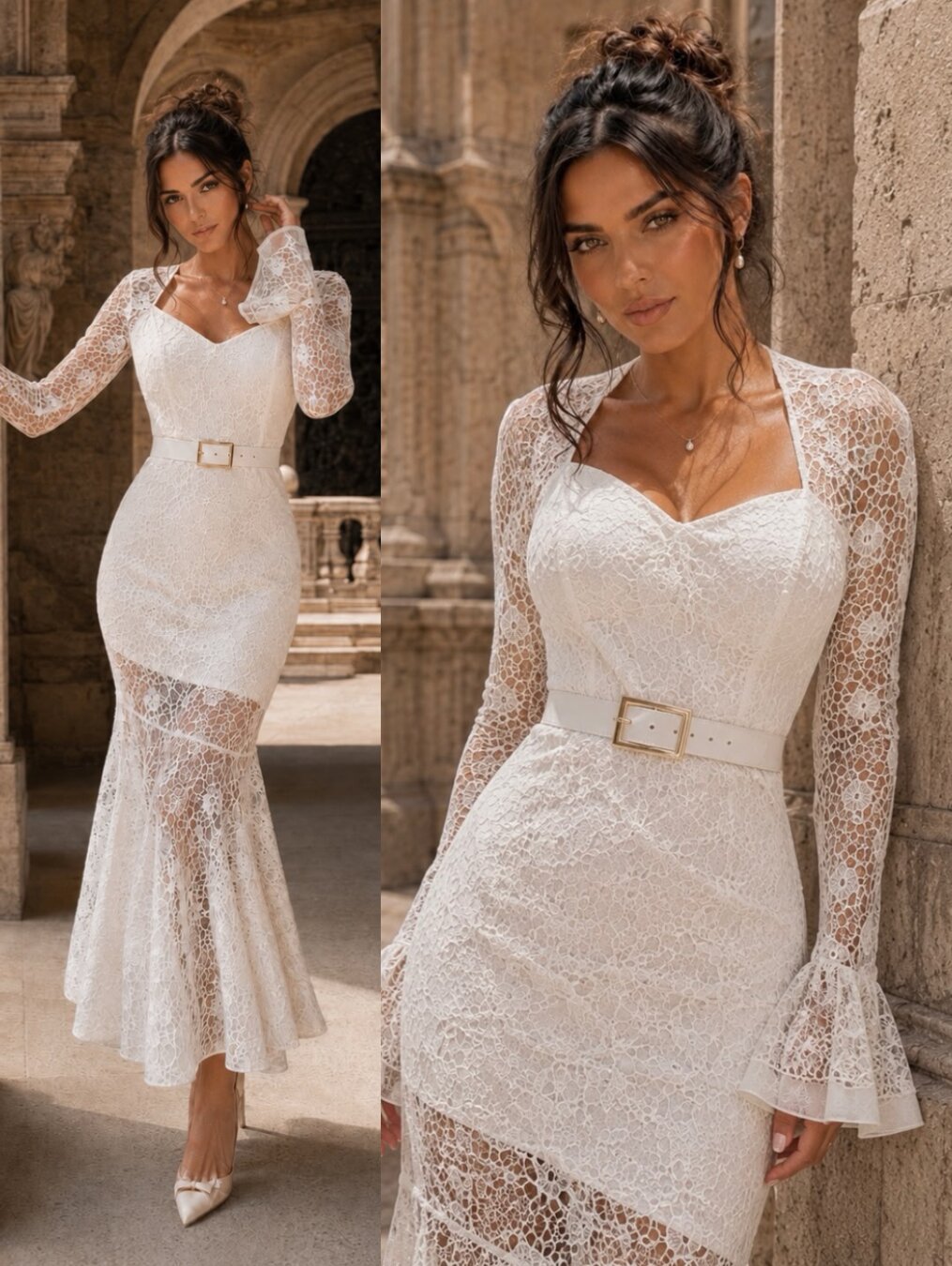Dress Ivory Muse maxi vanilla | Varlesca