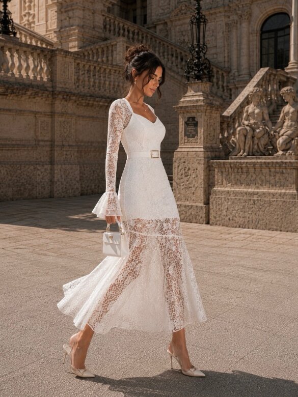 Sukienka Ivory Muse maxi waniliowa