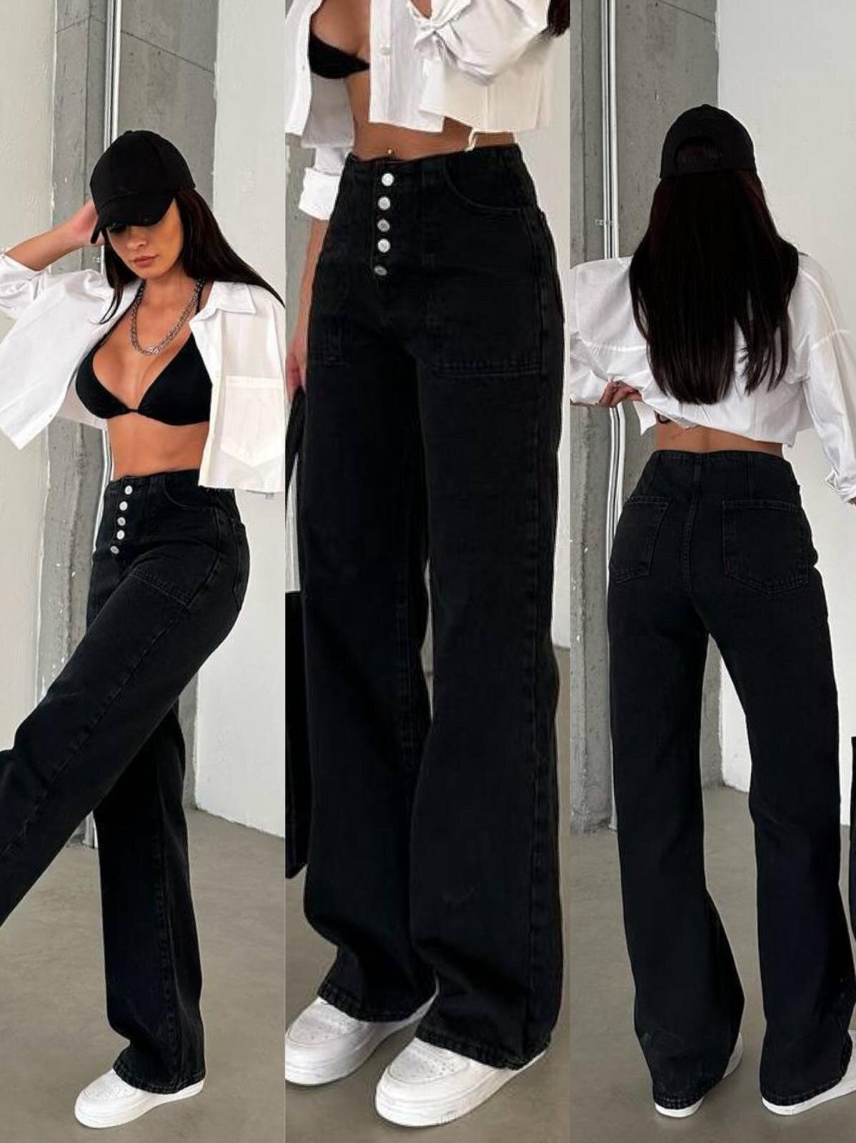 Spodnie Soara jeans czarne 