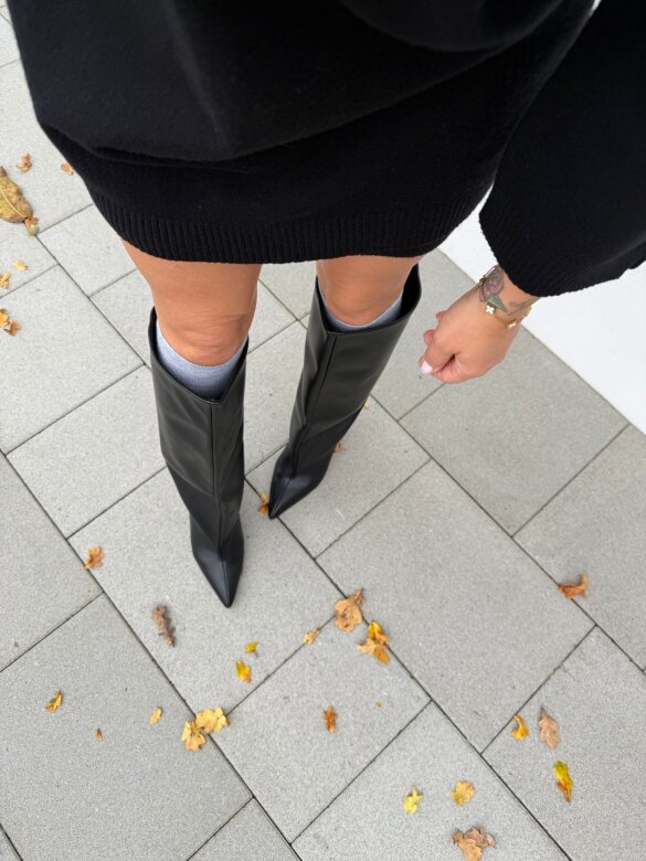 Kozaki Eidre eko skóra czarne