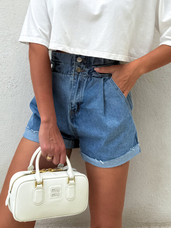 Spodenki Midwest jeans niebieskie