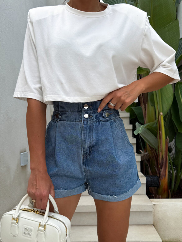 Spodenki Midwest jeans niebieskie