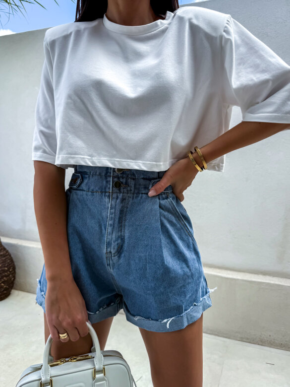 Spodenki Midwest jeans niebieskie