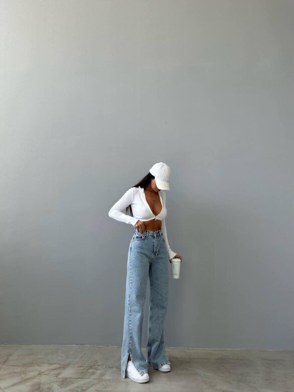 Spodnie Shelli jeans jasnoniebieskie 