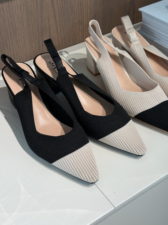 Szpilki Westy beżowo-czarne 