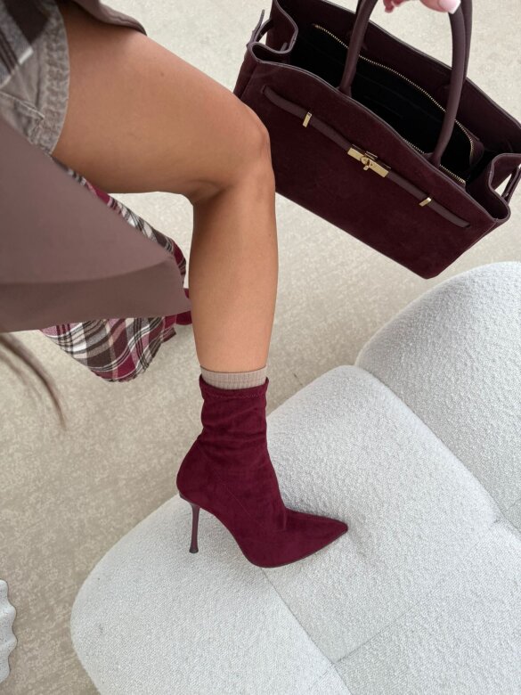 Botki Fela bordowe 