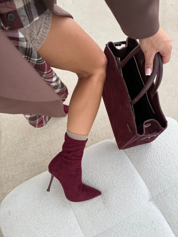 Botki Fela bordowe 