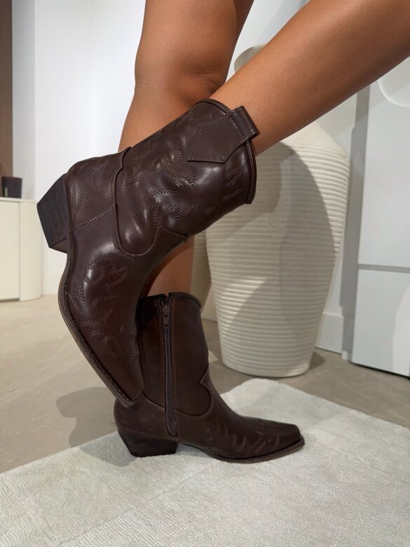 Botki Rasoul eko skóra czekoladowe