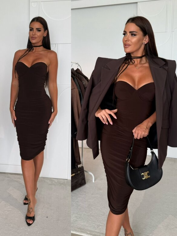 Dress Midnight Memories midi chocolate
