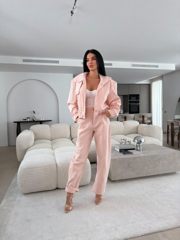 Spodnie Harmonia jeans pudrowe