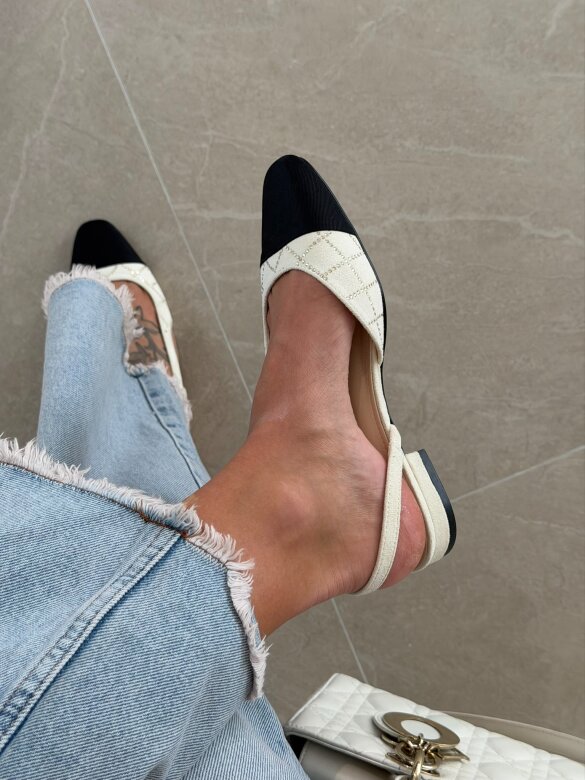 Sandały Missy beżowo-czarne 