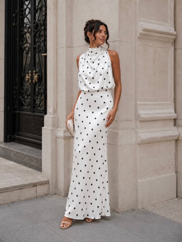 Dress Paris white-black