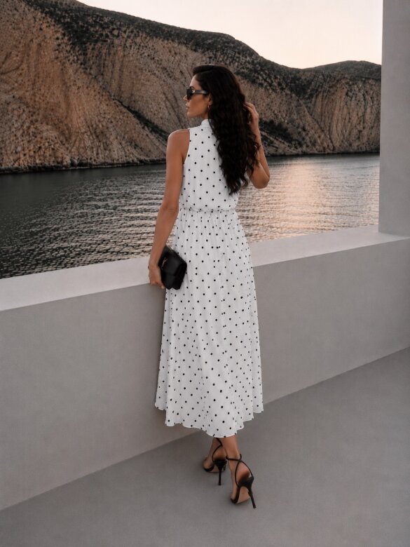 Dress Paris white-black