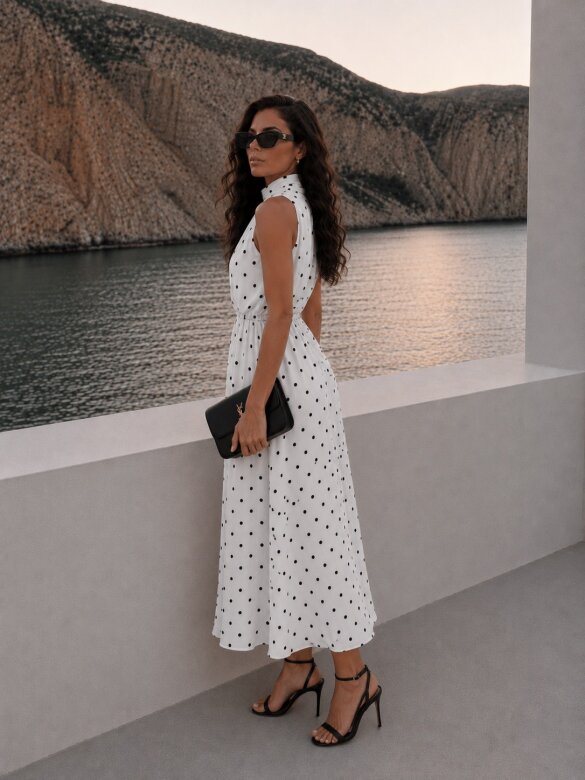 Dress Paris white-black