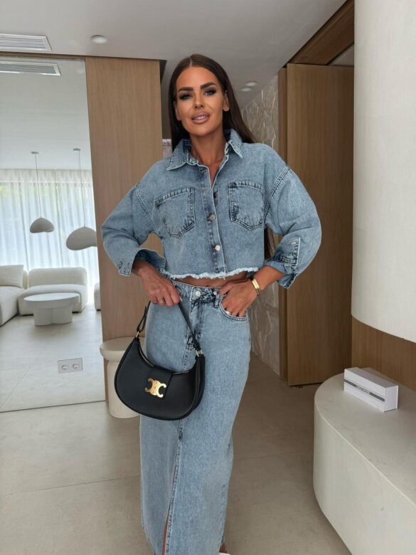 Komplet 2w1 Clare jeans jasnoniebieski 
