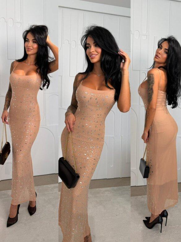 Sukienka Exclusive Bling II beżowa