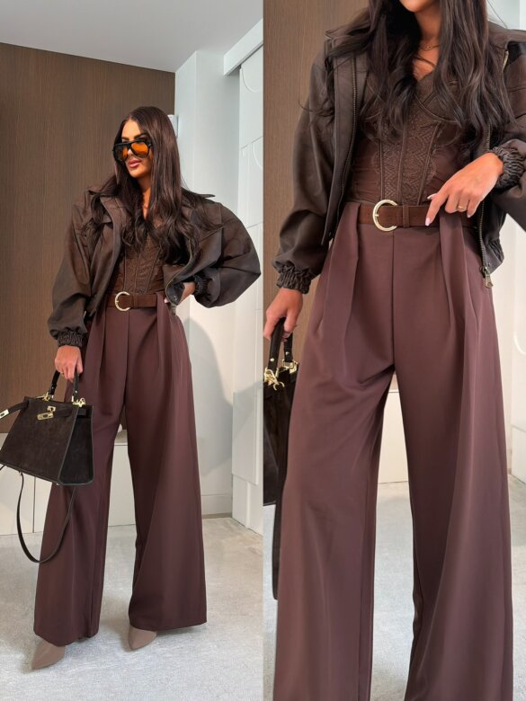 Spodnie Scott elegant czekoladowe