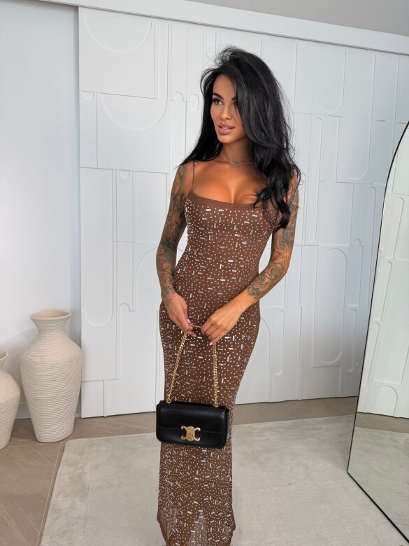 Sukienka Exclusive Bling II czekoladowa  