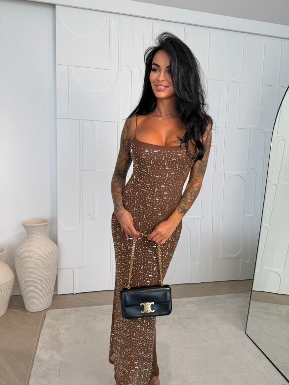 Sukienka Exclusive Bling II czekoladowa  
