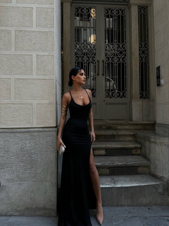 Sukienka Charlotte maxi czarna