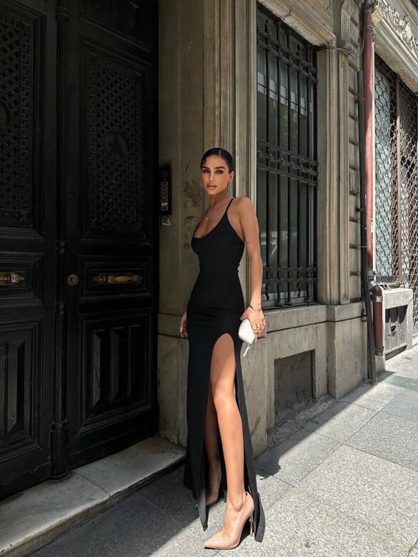 Sukienka Charlotte maxi czarna