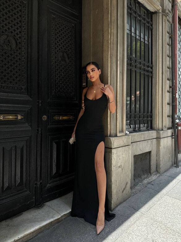 Sukienka Charlotte maxi czarna